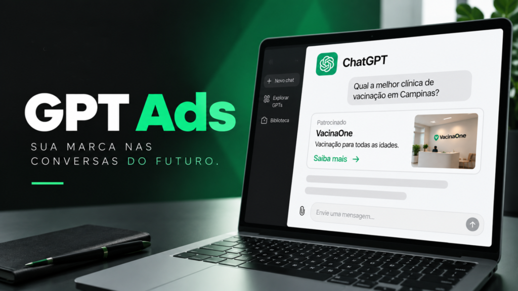 O GPT Ads é a plataforma oficial de anúncios da OpenAI integrada ao ChatGPT.